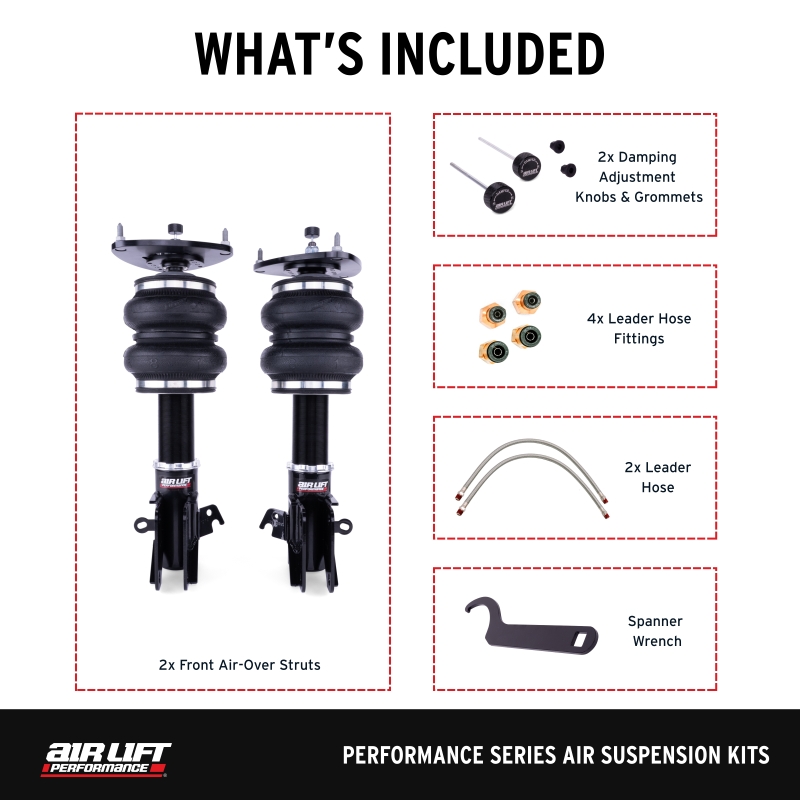 Subaru WRX STI Air Suspension Kit - Front - Air Lift - Performance Front Kits - `15-`21
